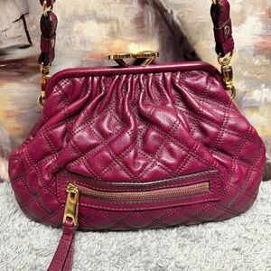 Marc Jacobs Quilted Magenta Little Stam Bag